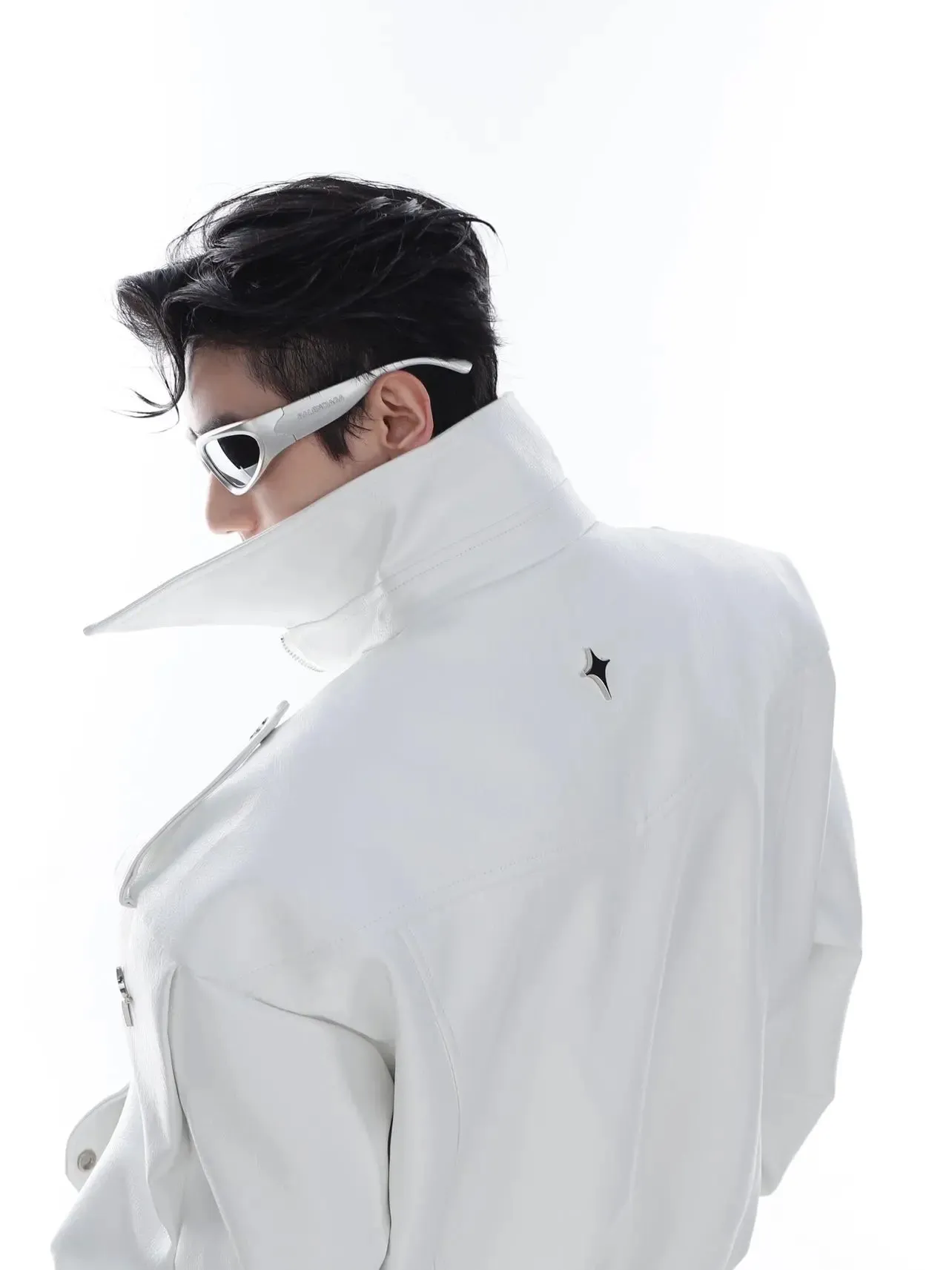 【23s Feb.】Button and Zip Leather Jacket