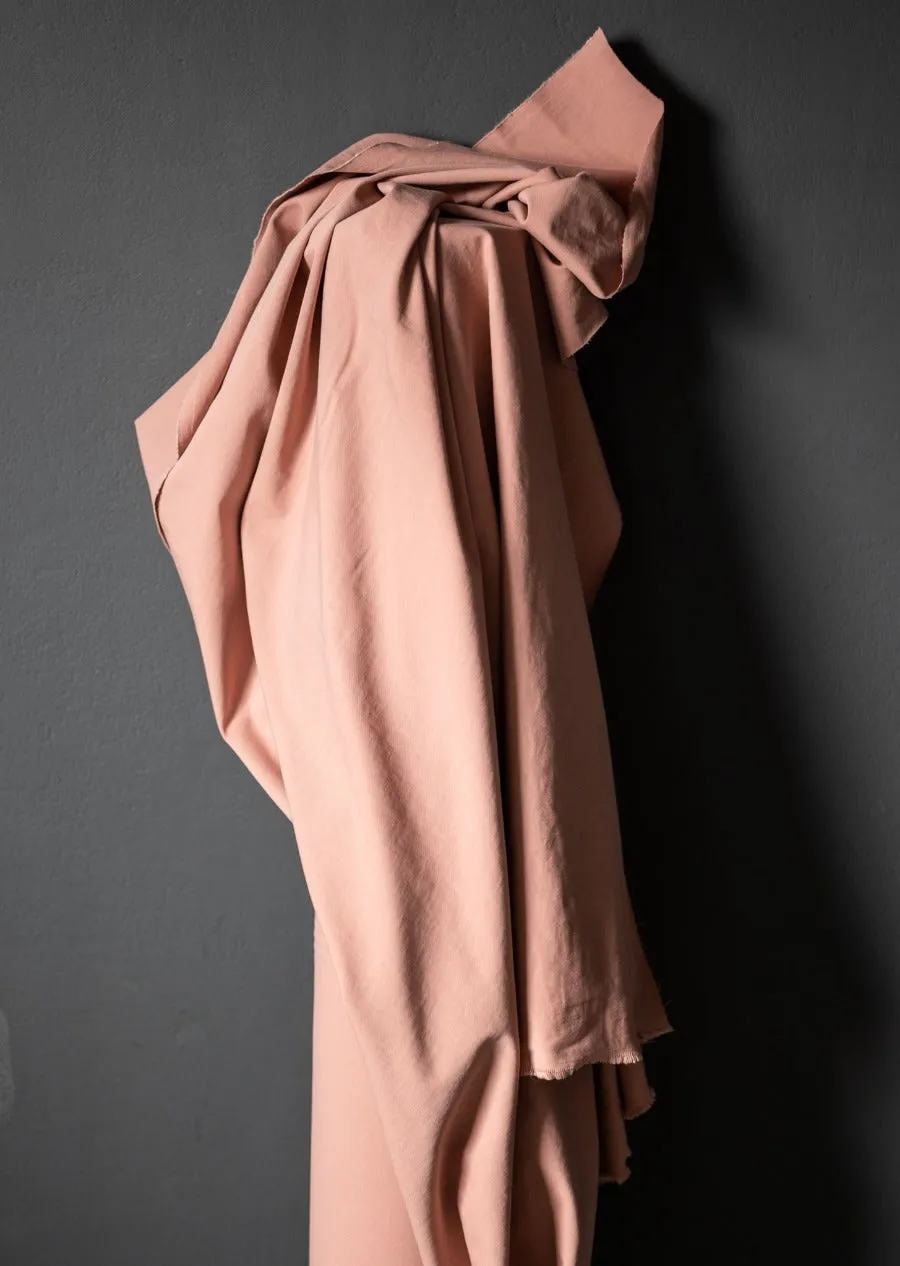 8oz Organic Sanded Twill, Effie Pink