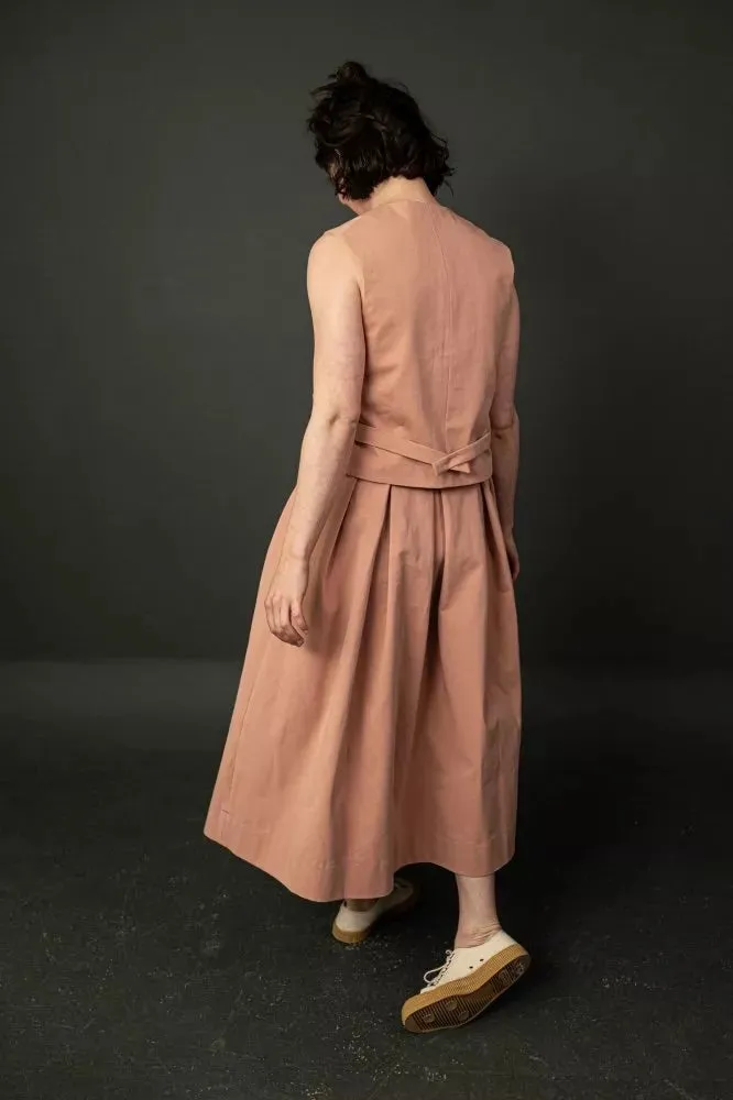 8oz Organic Sanded Twill, Effie Pink