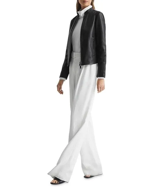 Allie REISS leather biker jacket, Black