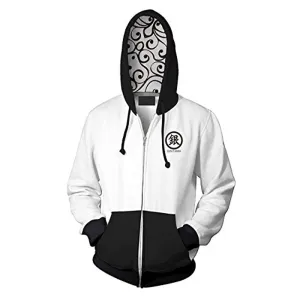 Anime Gintama Jacket - 3D Print Zip Up Hoodie with Front Pocket