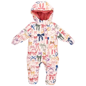 Baby Snowsuit - Bows on Bows Pink