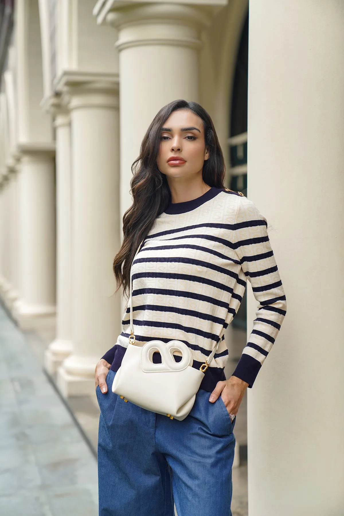 Barbara Monogram Sweatshirt - Nautical