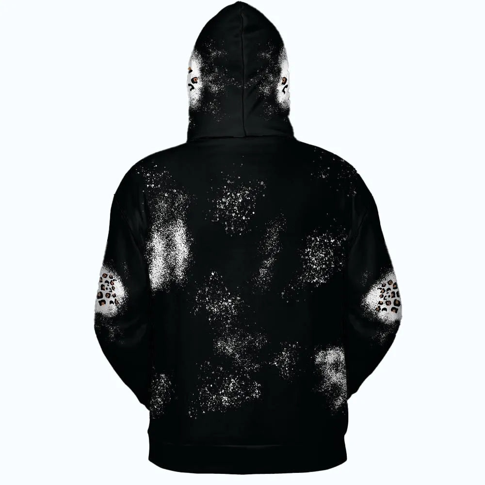 Blessed Mama Leopard Bleach Print Heavy Hoodie