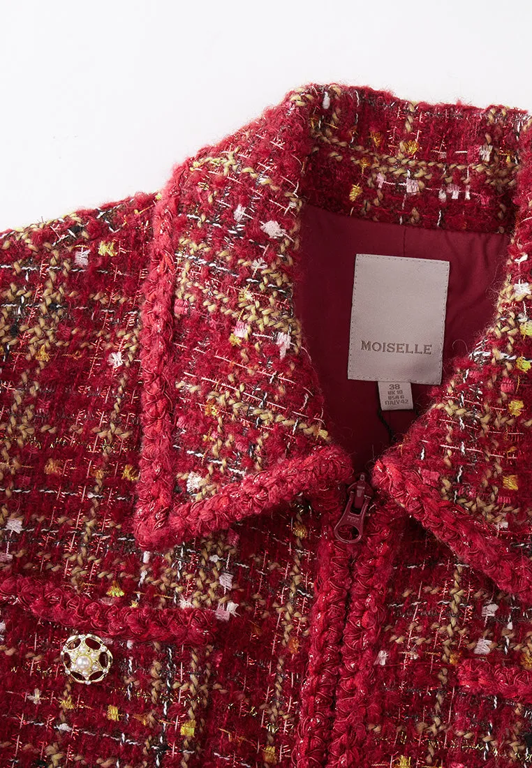 Braided-trim Patch Pocket Jacket