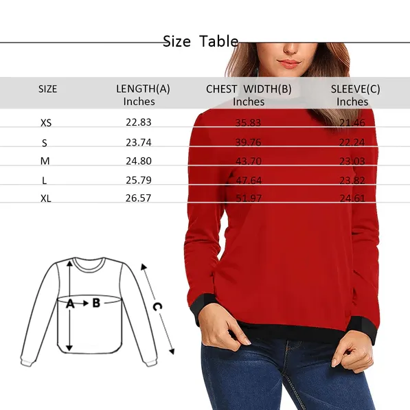 Custom Seamless Face Pet Dog Women's Casual Crew Neck Sweatshirt Personalized Long Sleeve Loose Sweatshirt, Best Gift For Her