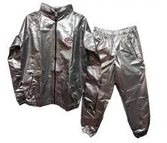 Fairtex VS1 Sauna Suit Vinyl Sweatsuit Silver S-XXL (SET)