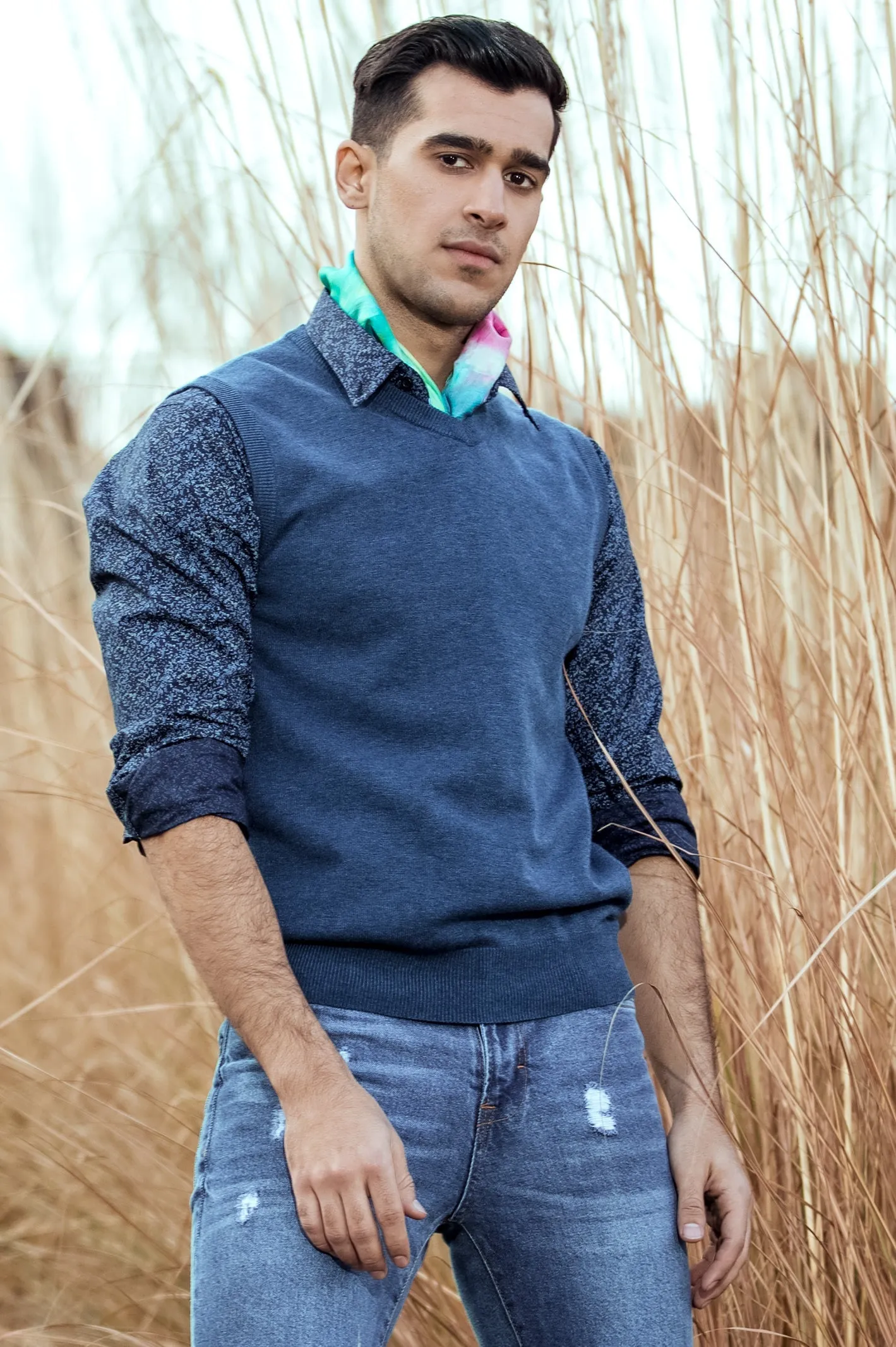 Gents Sweater In Blue SKU: SA560-BLUE