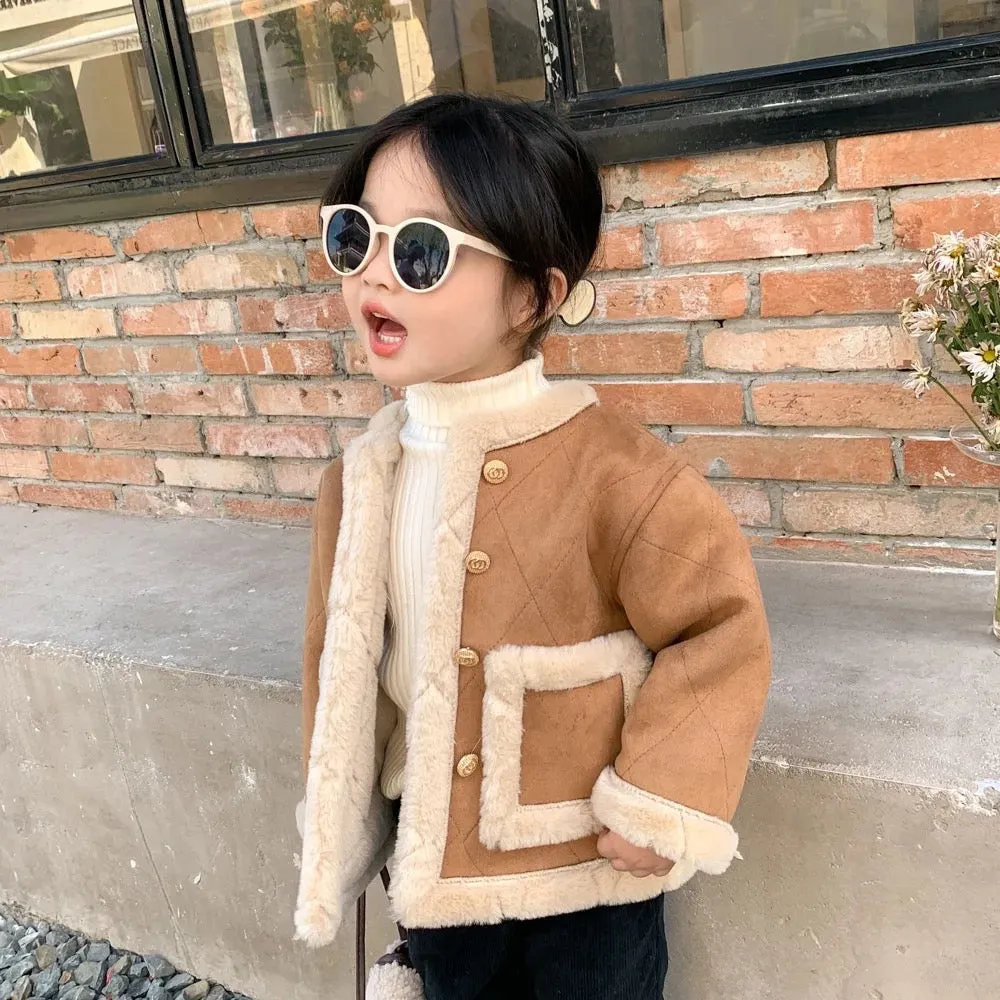 Girls Stylish Winter Wear Solid Jacket