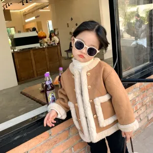 Girls Stylish Winter Wear Solid Jacket