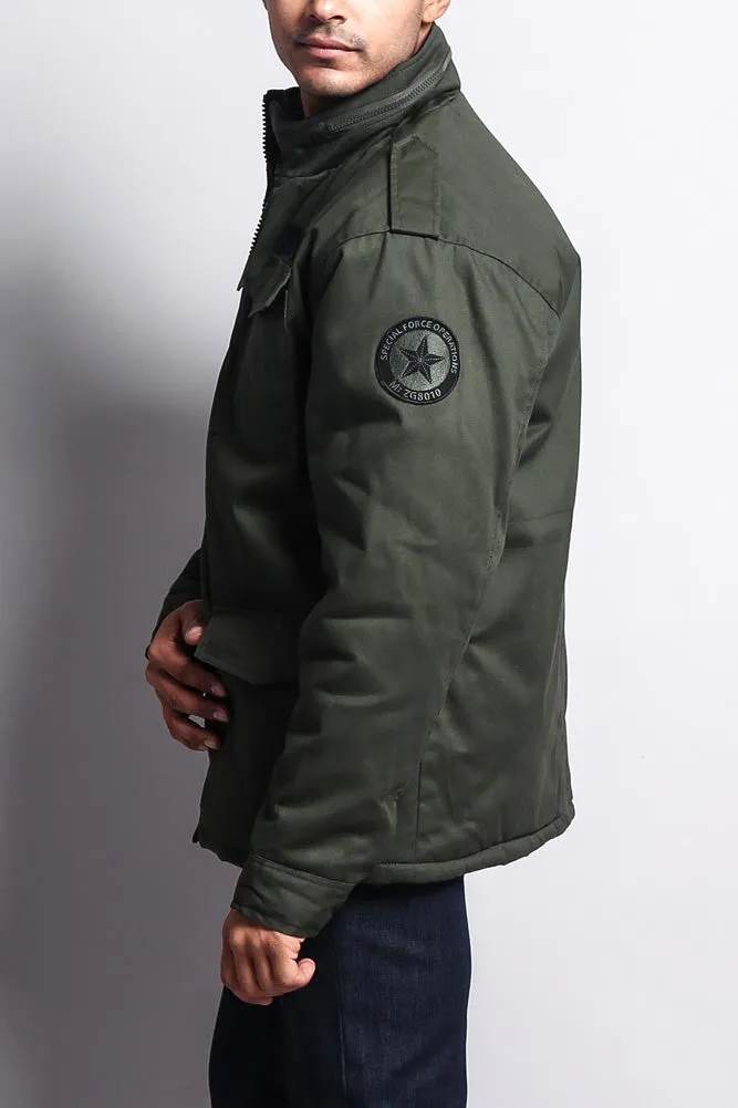 Heavy Twill Padded Military Jacket