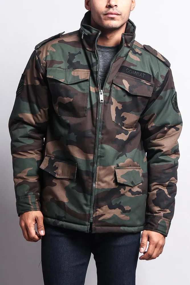 Heavy Twill Padded Military Jacket