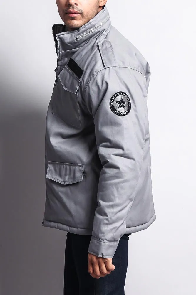 Heavy Twill Padded Military Jacket