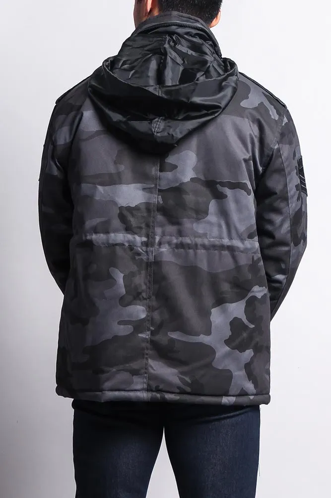 Heavy Twill Padded Military Jacket