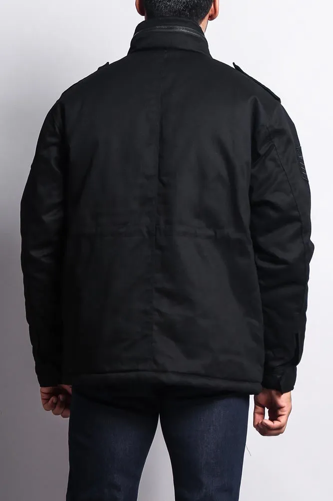 Heavy Twill Padded Military Jacket