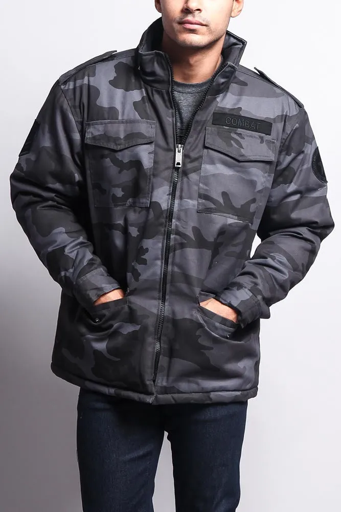 Heavy Twill Padded Military Jacket