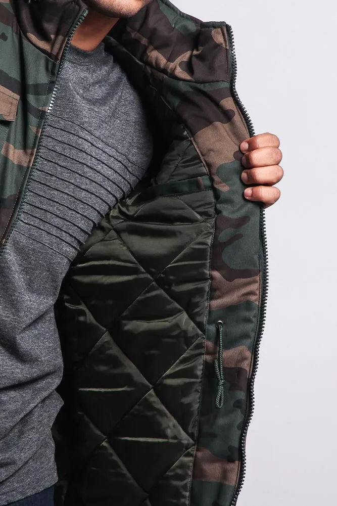 Heavy Twill Padded Military Jacket