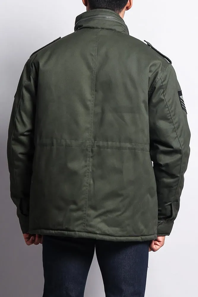 Heavy Twill Padded Military Jacket