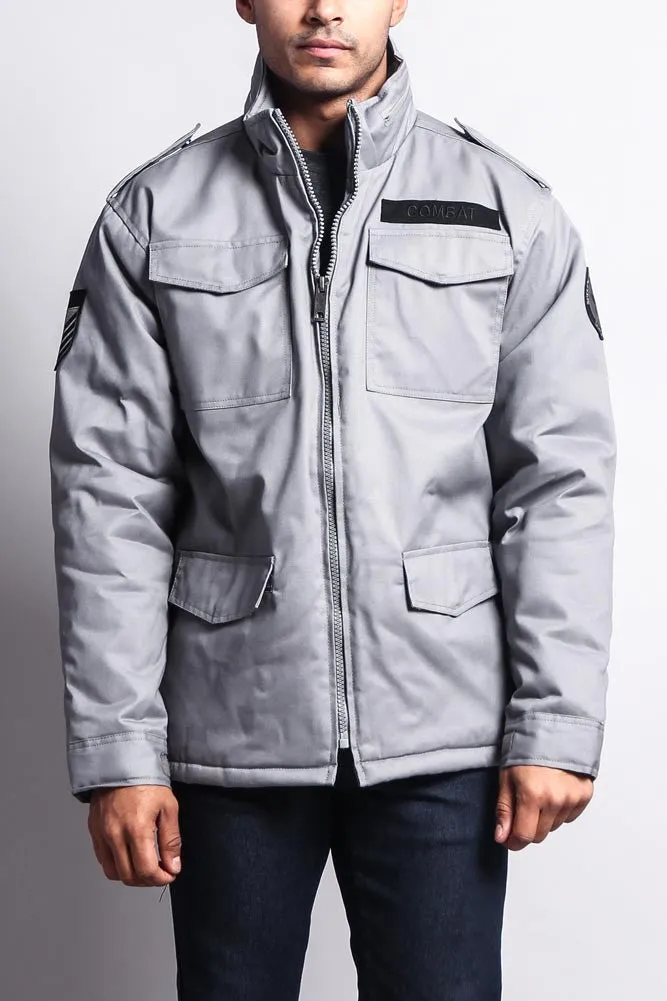 Heavy Twill Padded Military Jacket