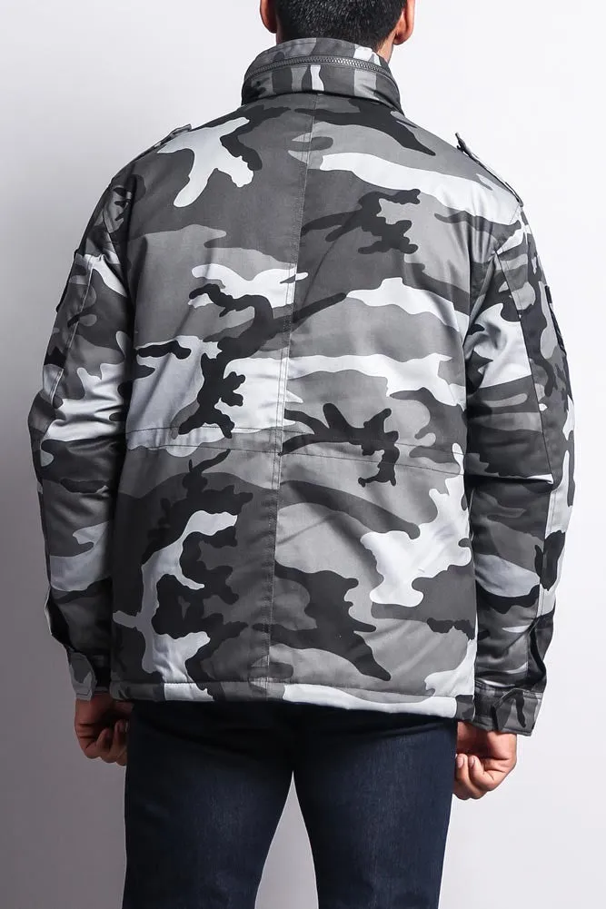 Heavy Twill Padded Military Jacket