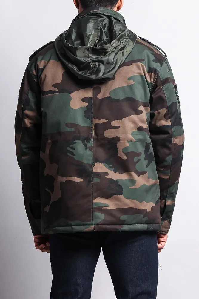 Heavy Twill Padded Military Jacket