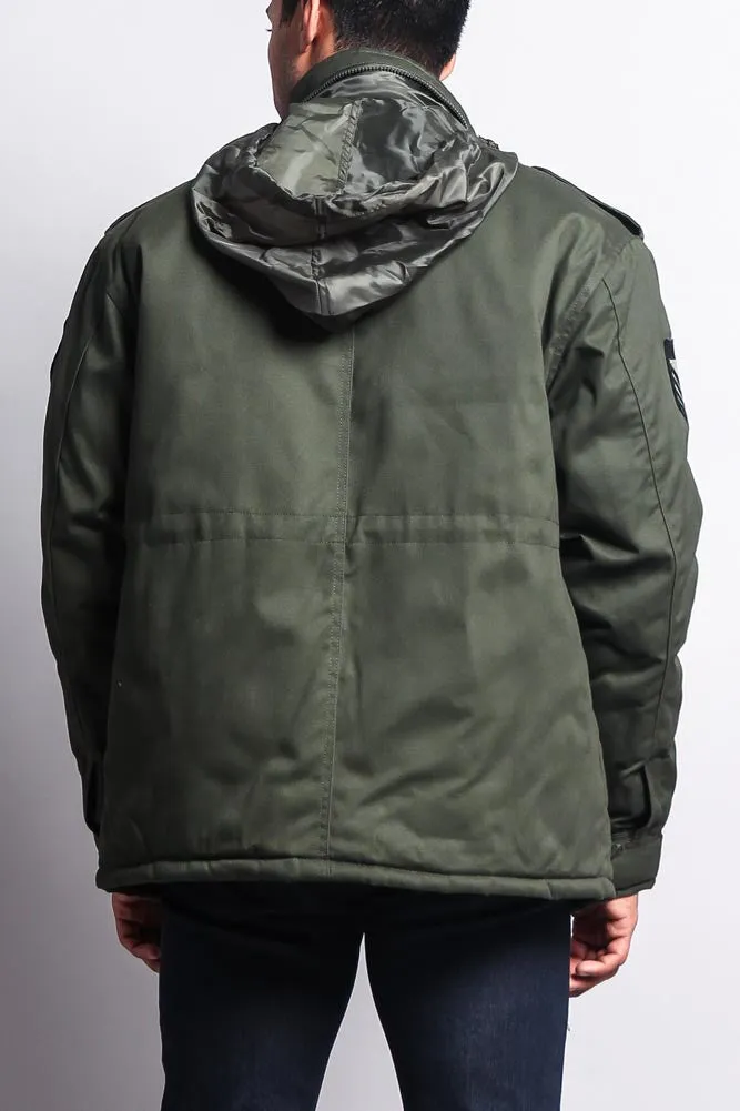 Heavy Twill Padded Military Jacket