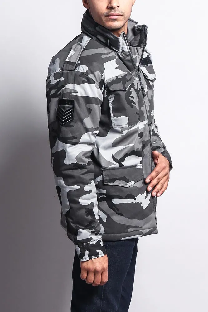 Heavy Twill Padded Military Jacket