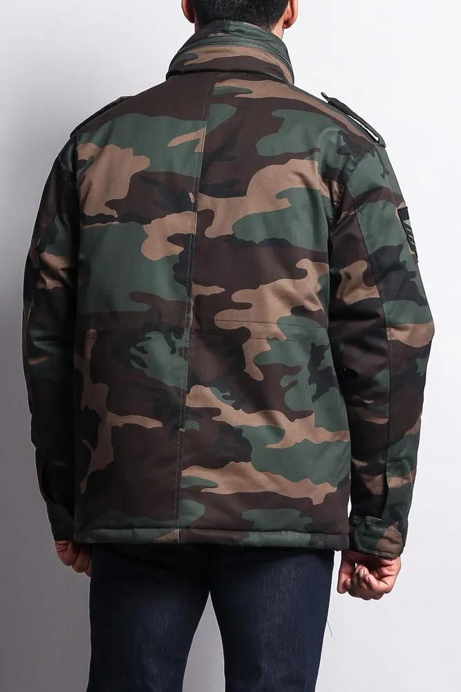 Heavy Twill Padded Military Jacket