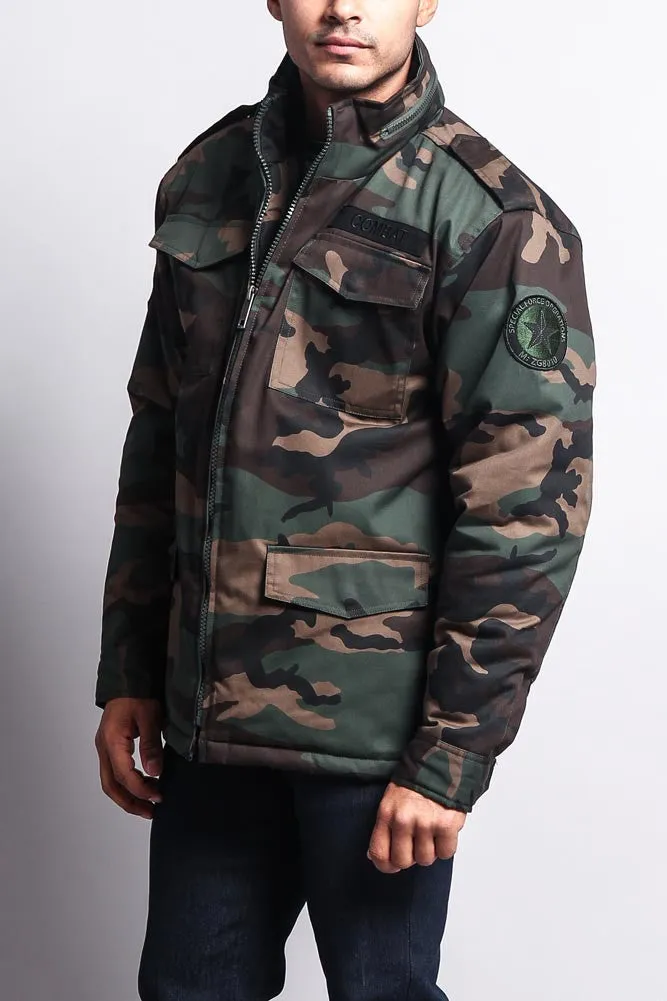 Heavy Twill Padded Military Jacket
