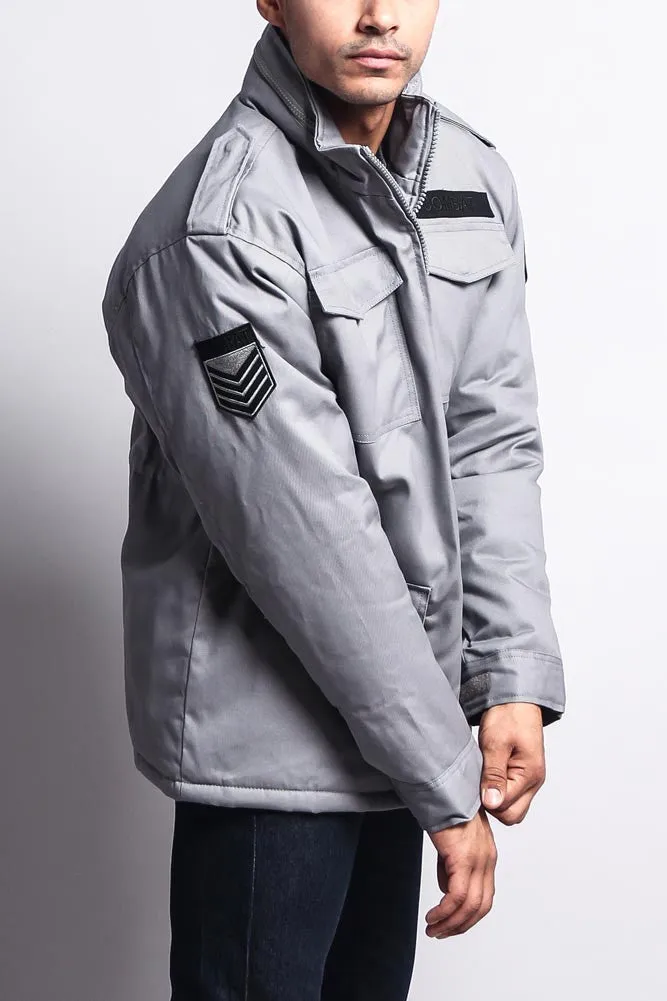 Heavy Twill Padded Military Jacket