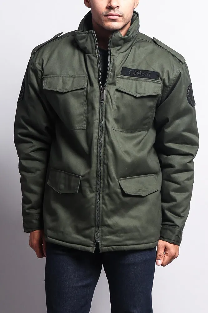 Heavy Twill Padded Military Jacket