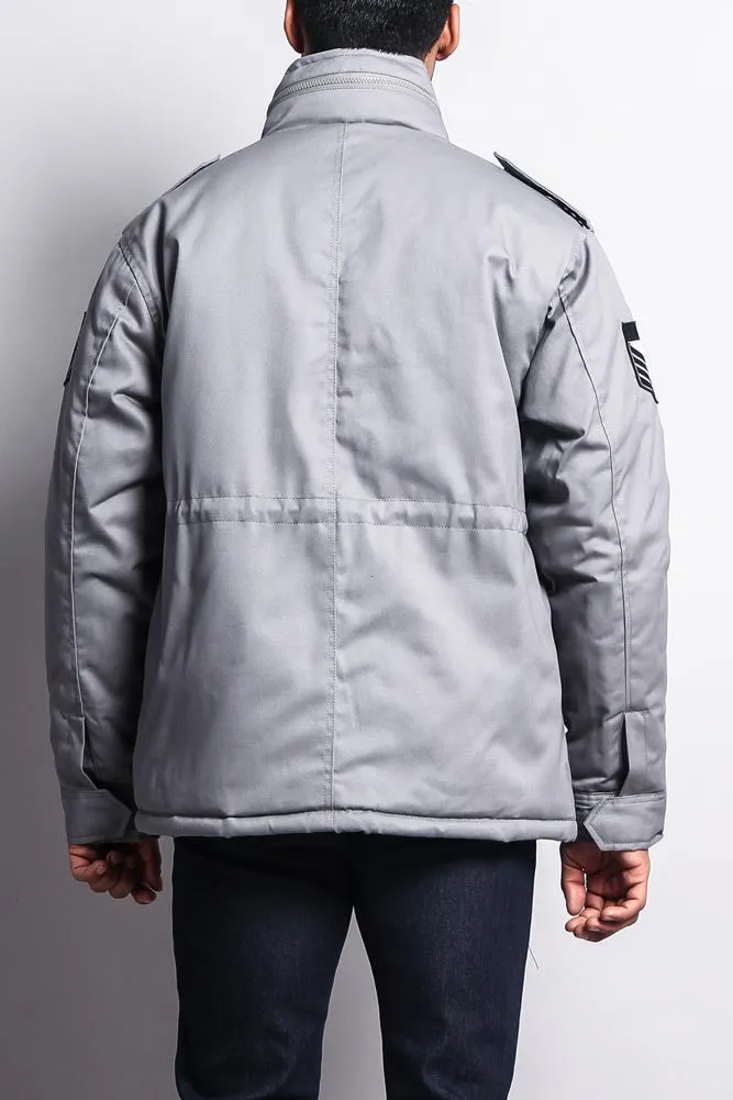 Heavy Twill Padded Military Jacket
