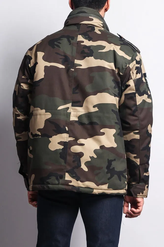 Heavy Twill Padded Military Jacket