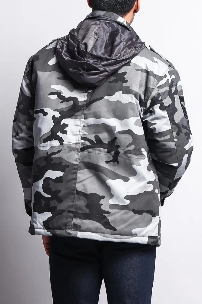 Heavy Twill Padded Military Jacket