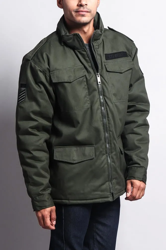 Heavy Twill Padded Military Jacket