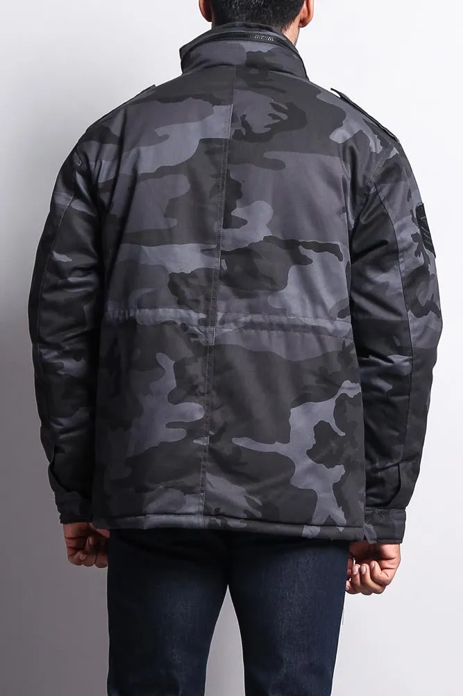 Heavy Twill Padded Military Jacket