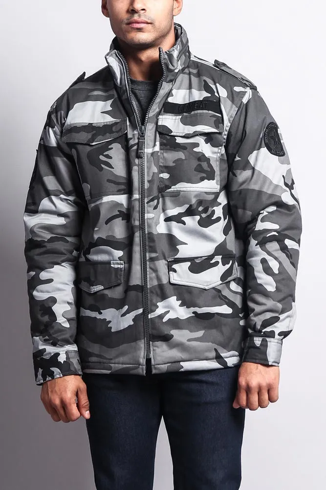 Heavy Twill Padded Military Jacket