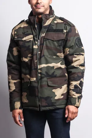 Heavy Twill Padded Military Jacket