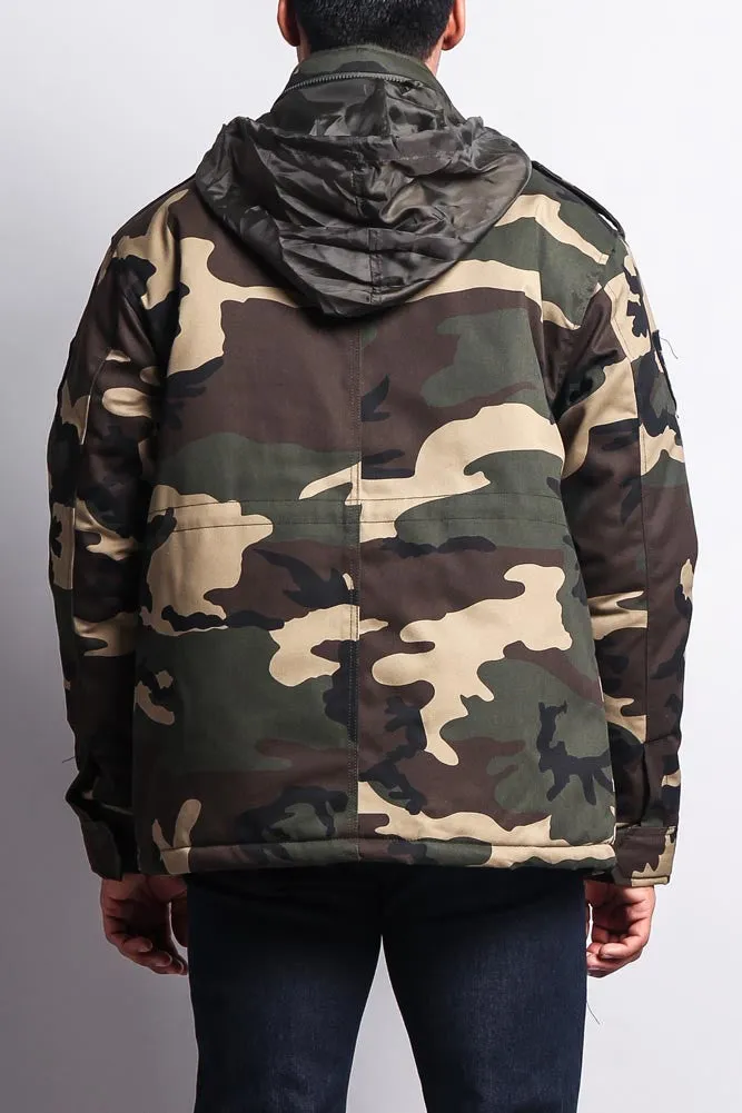 Heavy Twill Padded Military Jacket