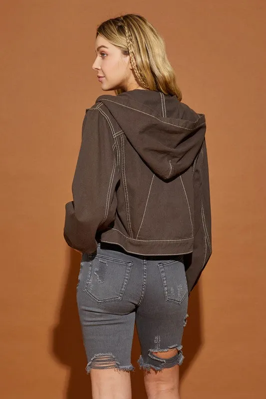 HOODIE DENIM JACKET