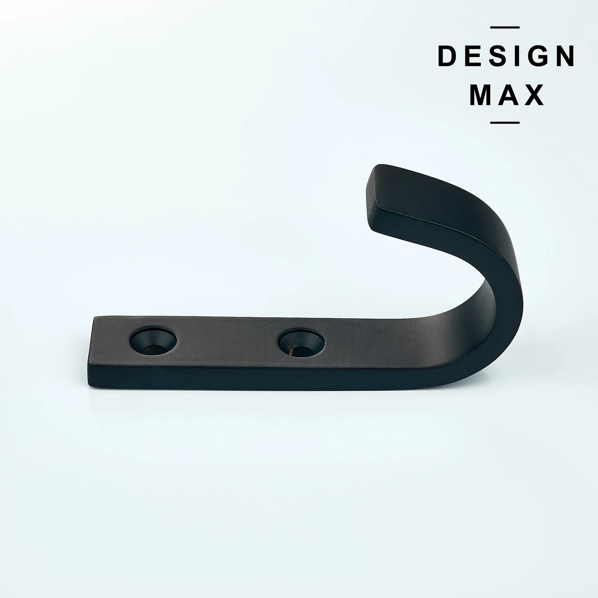 Huxley J Matte Black Brass Mudroom Wall Hook
