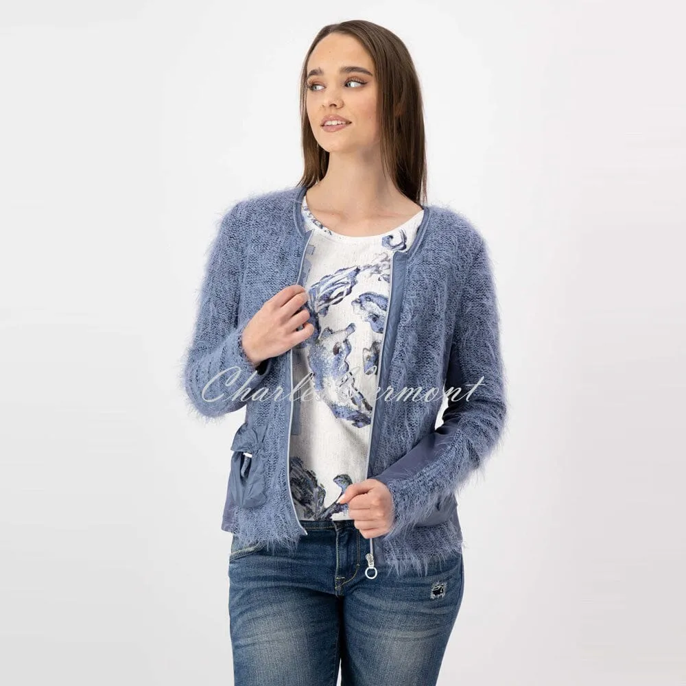 Just White Zip Cardigan – Style J1003