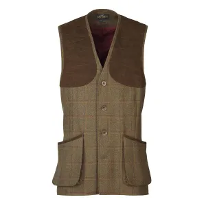 Laksen Leith Mens Tweed Shooting Vest - Woolston Tweed