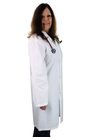 Luv Scrubs Unisex 40" Pocketless Lab Coat | White