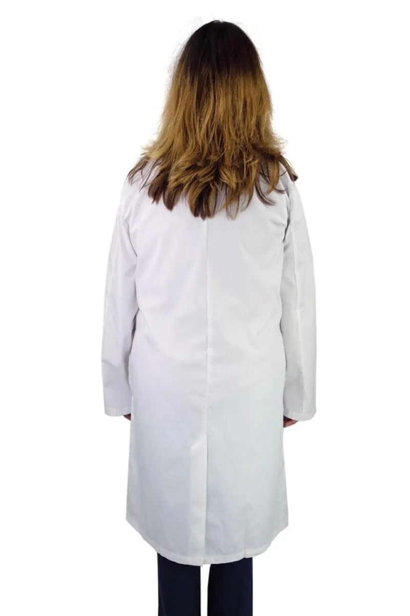 Luv Scrubs Unisex 40" Pocketless Lab Coat | White
