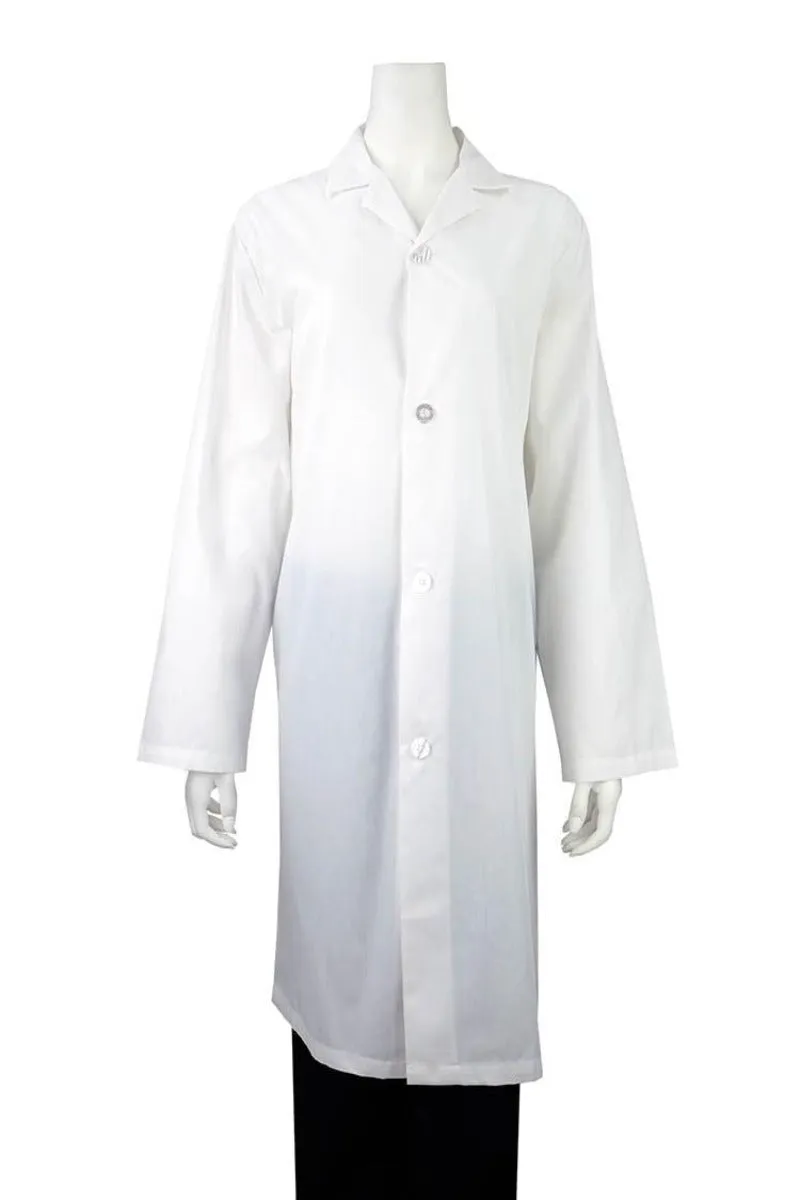 Luv Scrubs Unisex 40" Pocketless Lab Coat | White