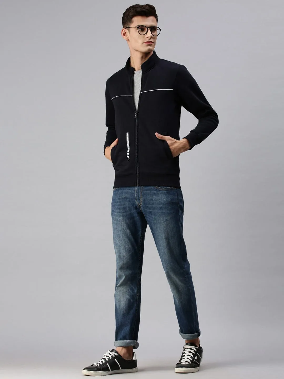 Men Blue Sweatshirt