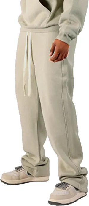 Men's Cotton Straight Leg Workout Pants Loose Fit Solid Drawstring Trousers Casual Athletic Outdoor Fall Pants