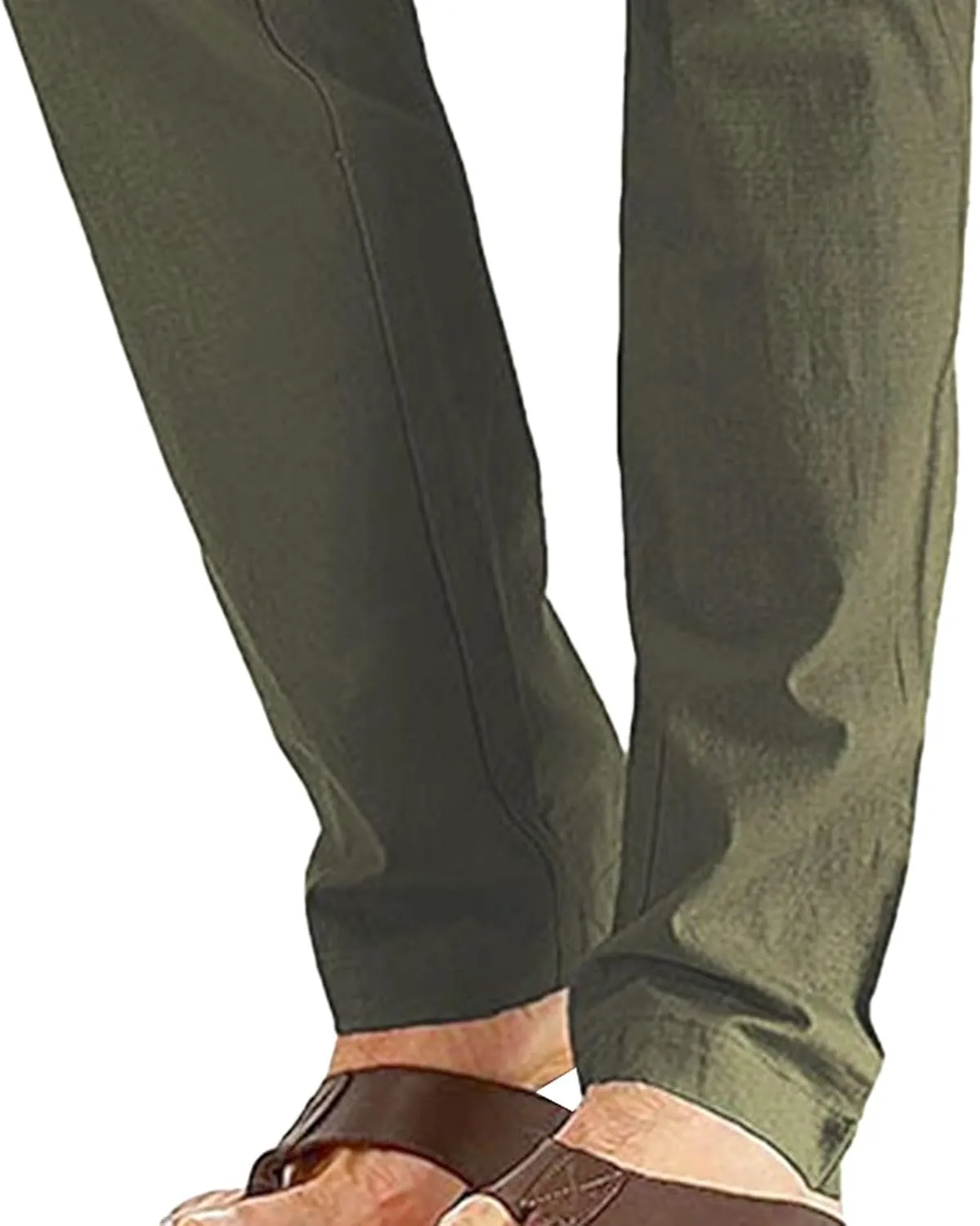 Men's Straight Leg Classic Long Pants Drawstring Elastic Waist Solid Trousers Casual Baggy Solid Sweatpants