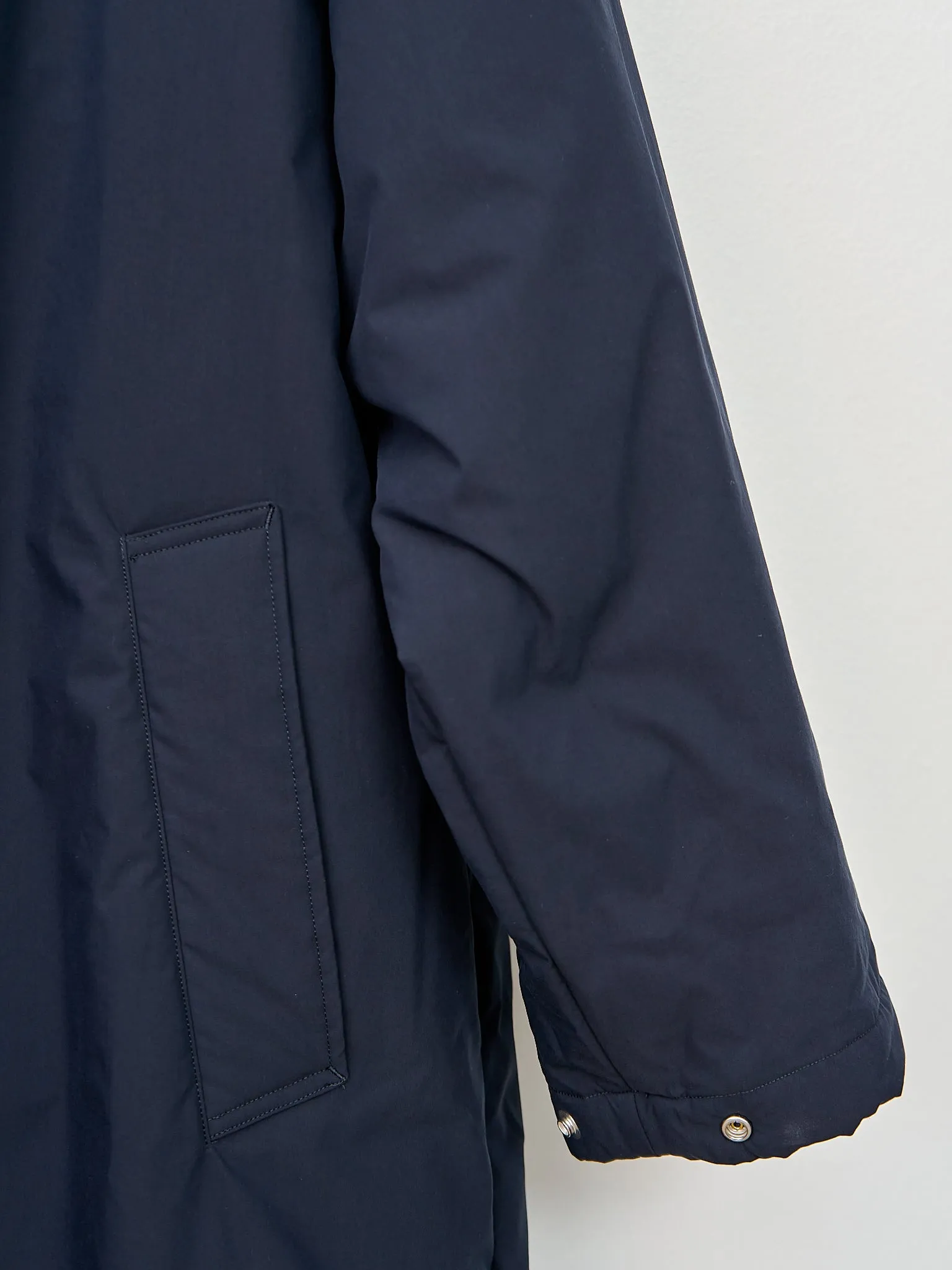 Organic Cotton/Polyester Padded Coat - Navy
